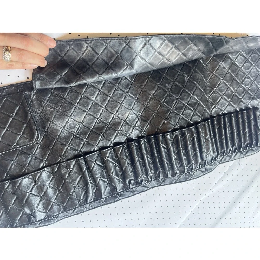 gbh Cosmetics Quilted Makeup Brush Roll Black Faux‎ Leather Case
